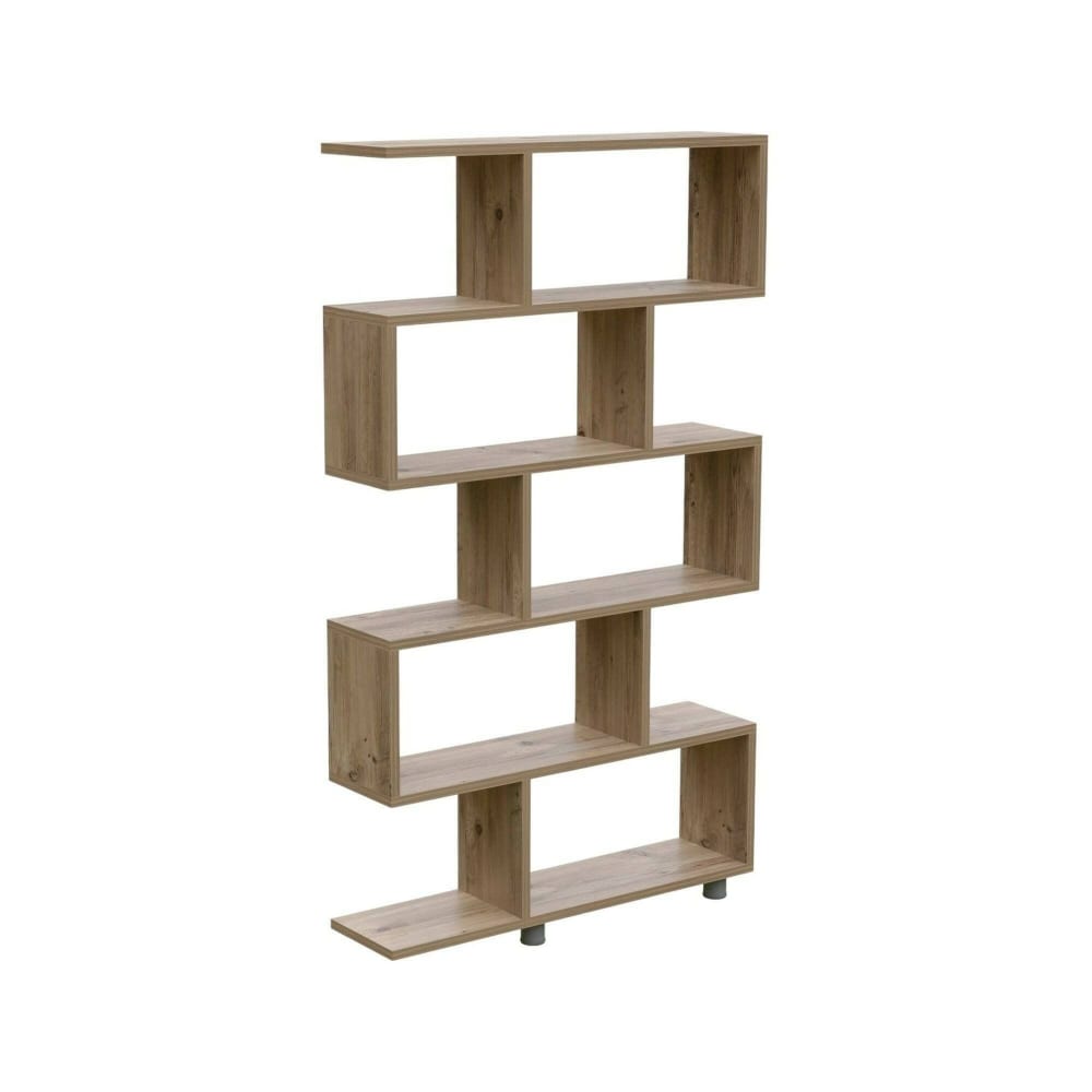 Bibliothèque bois marron chêne 90x20x156h cm