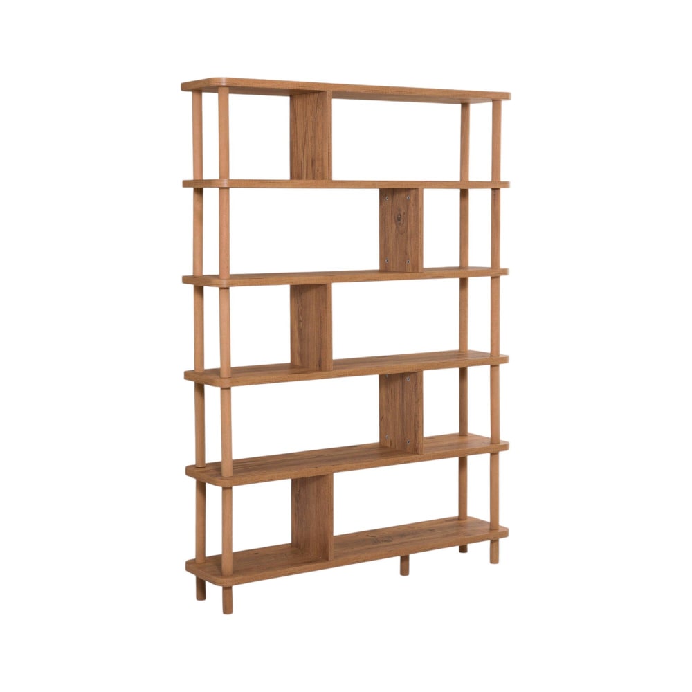 Bibliothèque en bois noble chêne marron