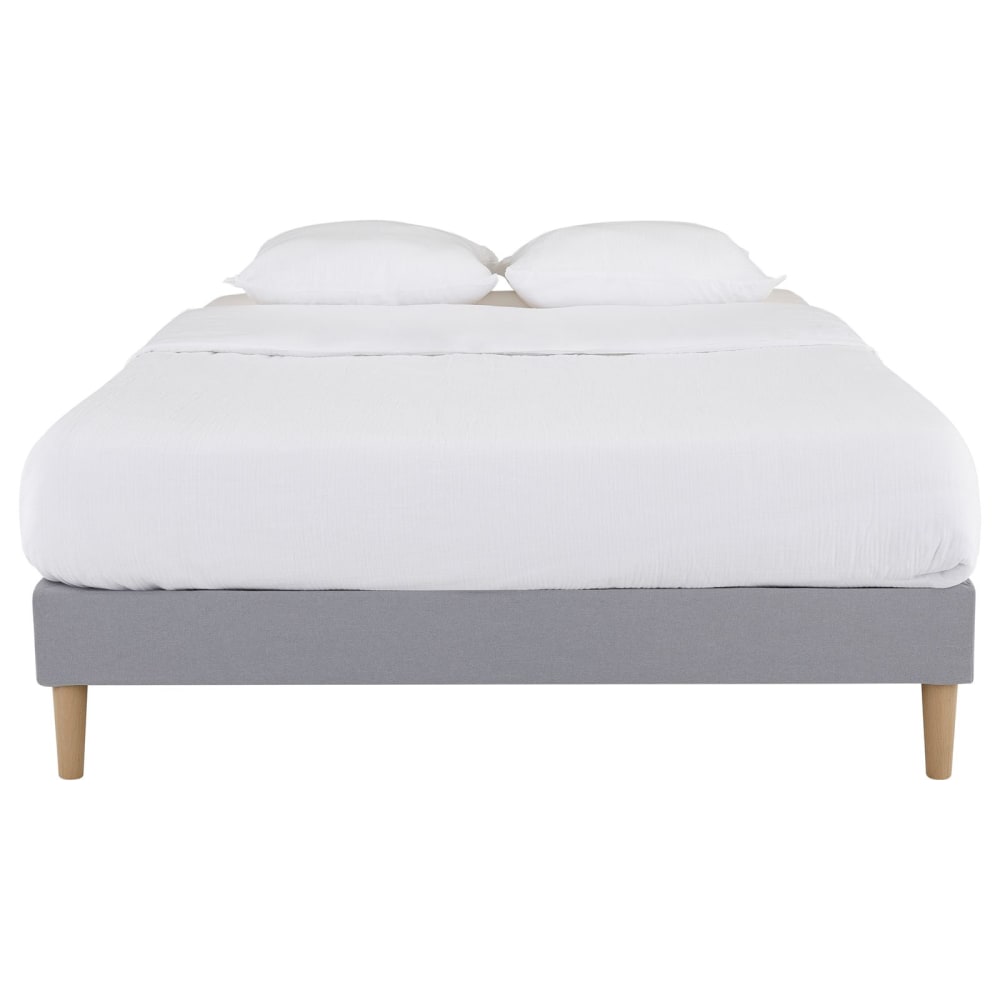 Sommier tapissier à lattes, gris 120 x 190 cm