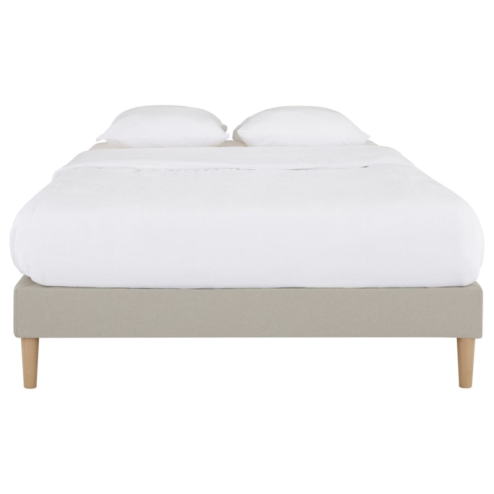 Sommier tapissier à lattes, beige 120 x 190 cm