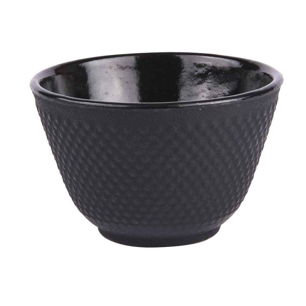 Lot de 6 bols à thé noirs en fonte émaillé 12 cm