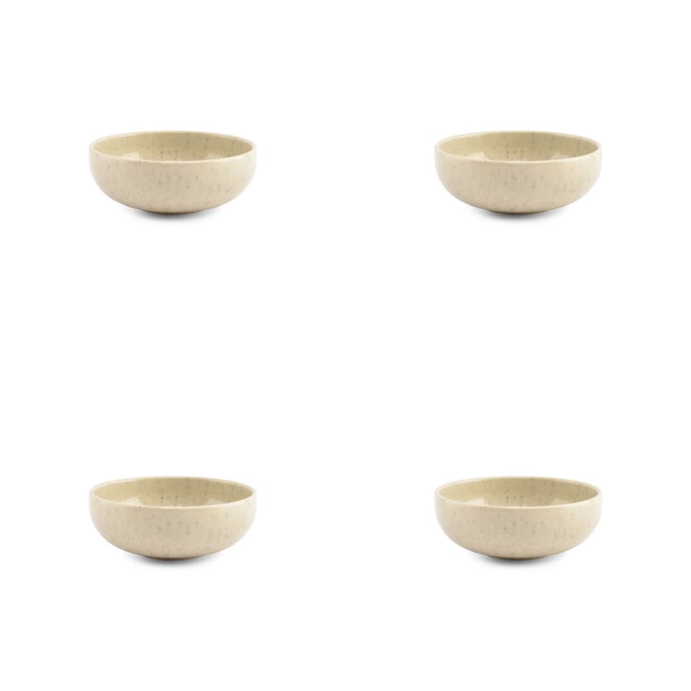 Lot de 4 bols beige en grès 12xh4cm
