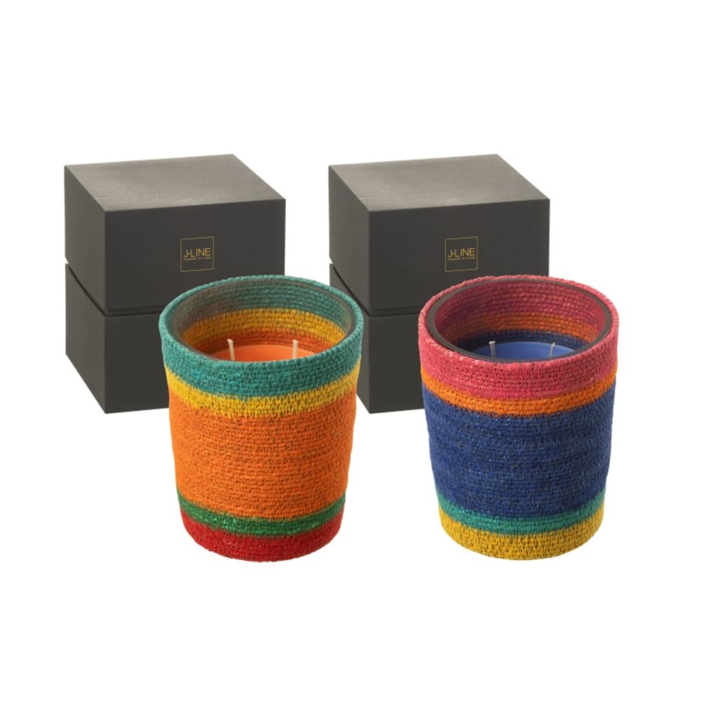 bougie parfumée multicolore