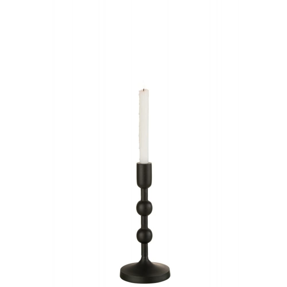 Chandelier 1 bougie en aluminium noir 12x29cm