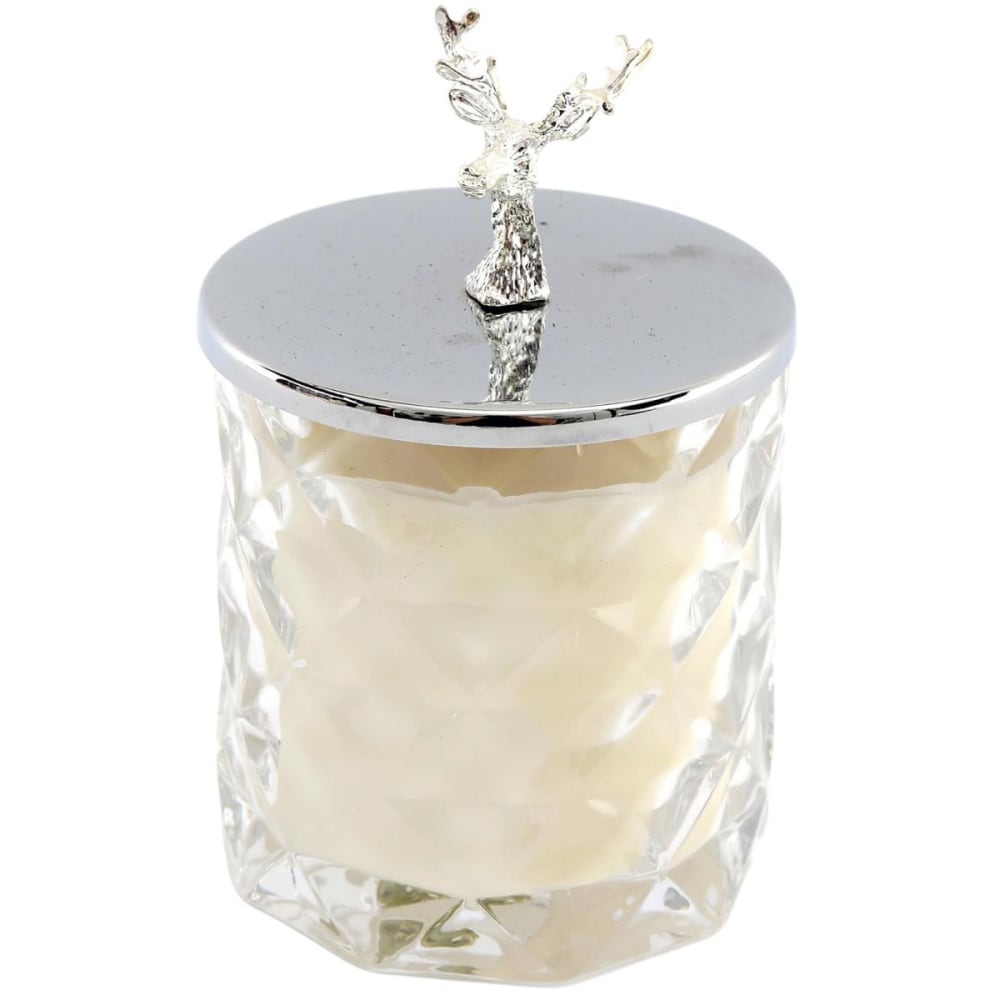 Bougie dans pot avec couvercle renne 12 x 8 cm Bougie dans pot avec couvercle renne 12 x 8 cm