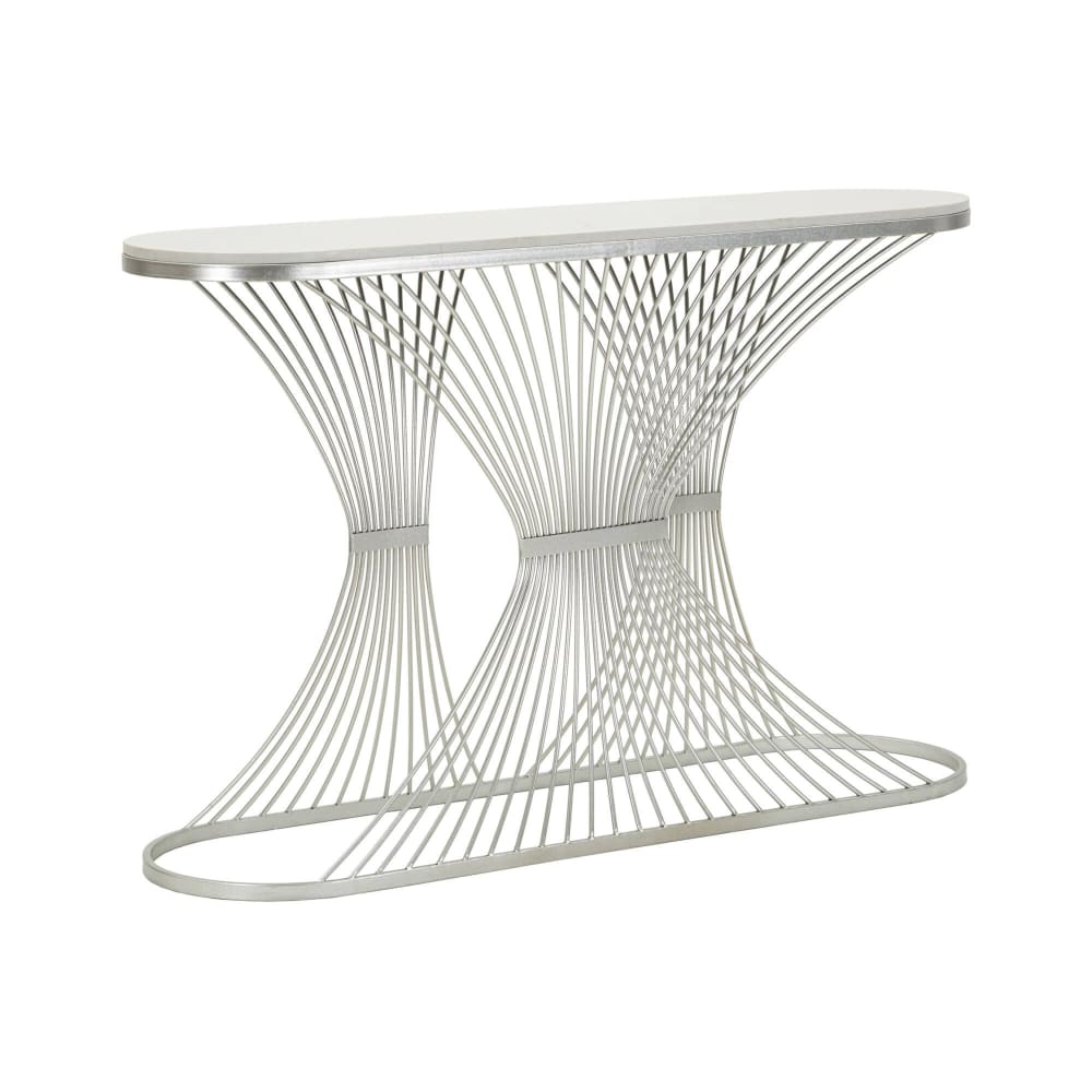Console Métal Argent 120x35x79h cm