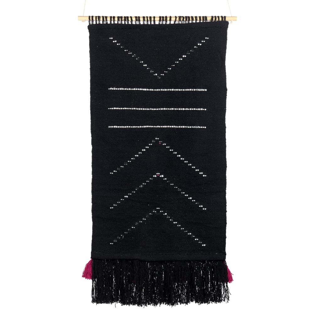 Suspension murale en tissu 123 cm coton noir — vue 4