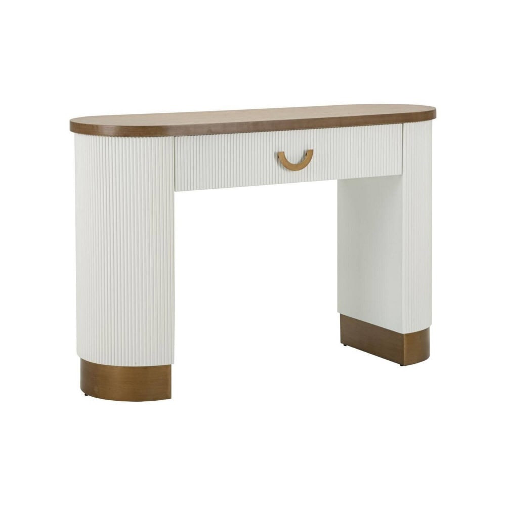 Console blanche en bois 121x40x78 cm