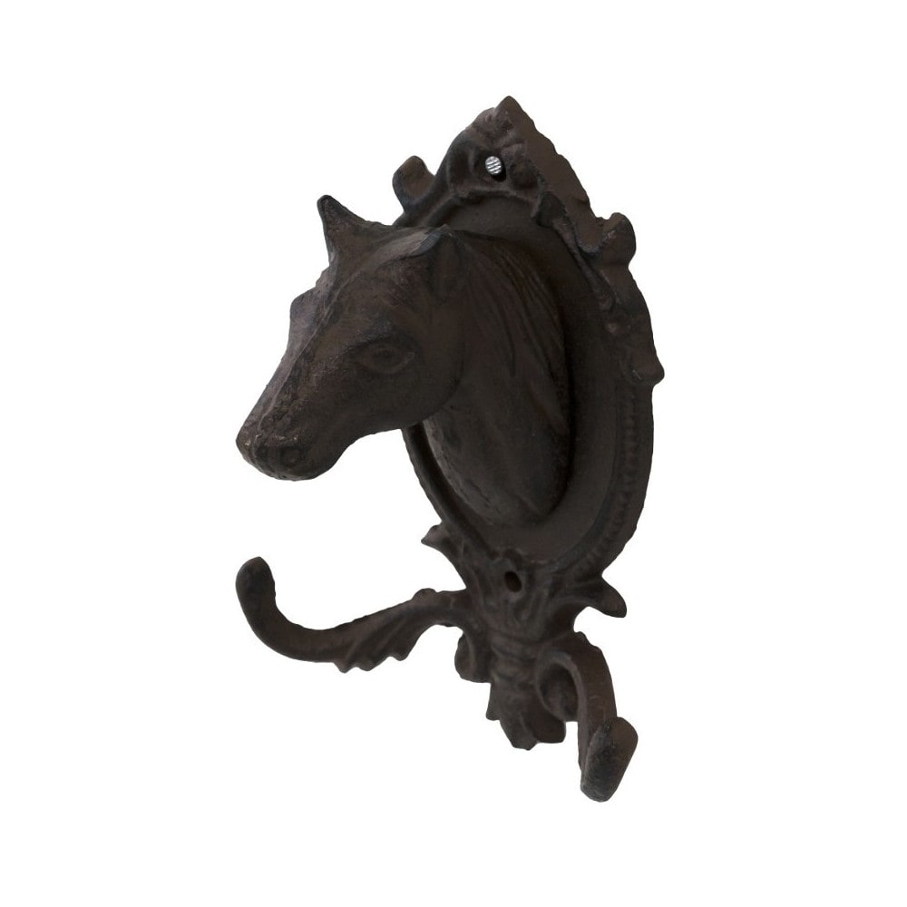 Porte manteau en fonte marron 15.5 x 12 x 9 cm