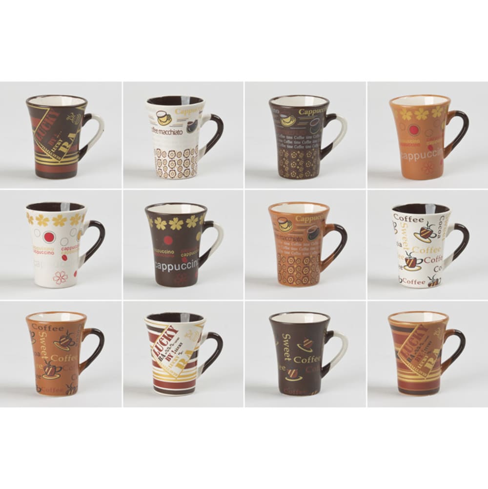 Coffret de 12 tasses à café   8 cl multicolore en porcelaine - Maisons du Monde