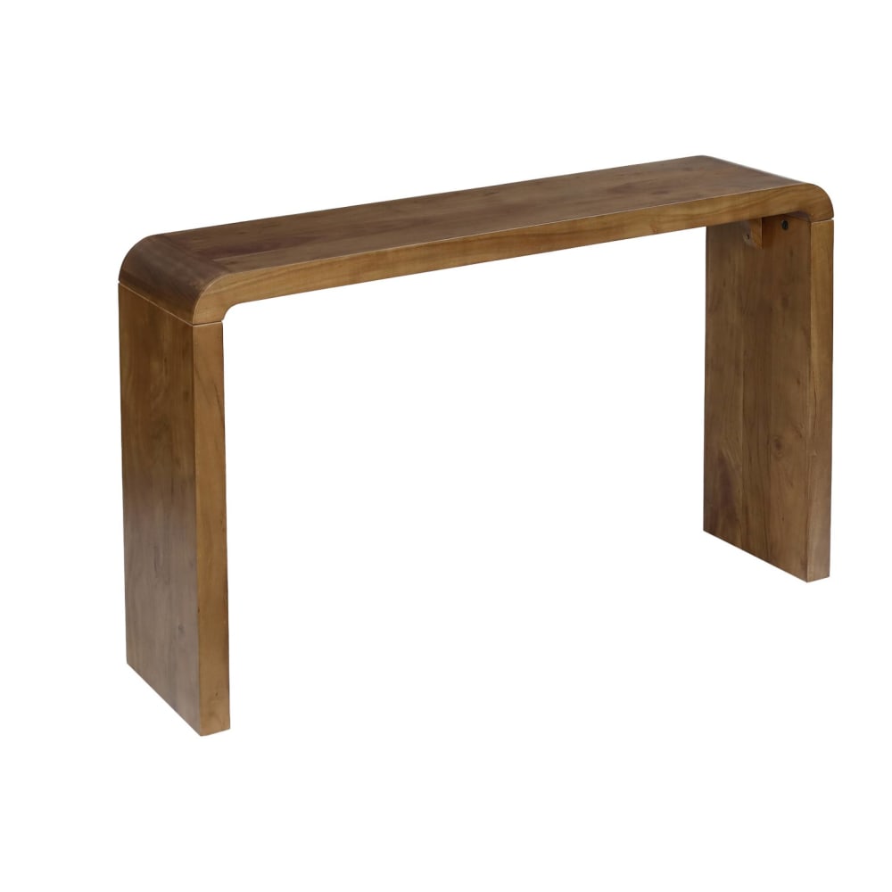 Console exotique bois d'acacia 120 cm noyer