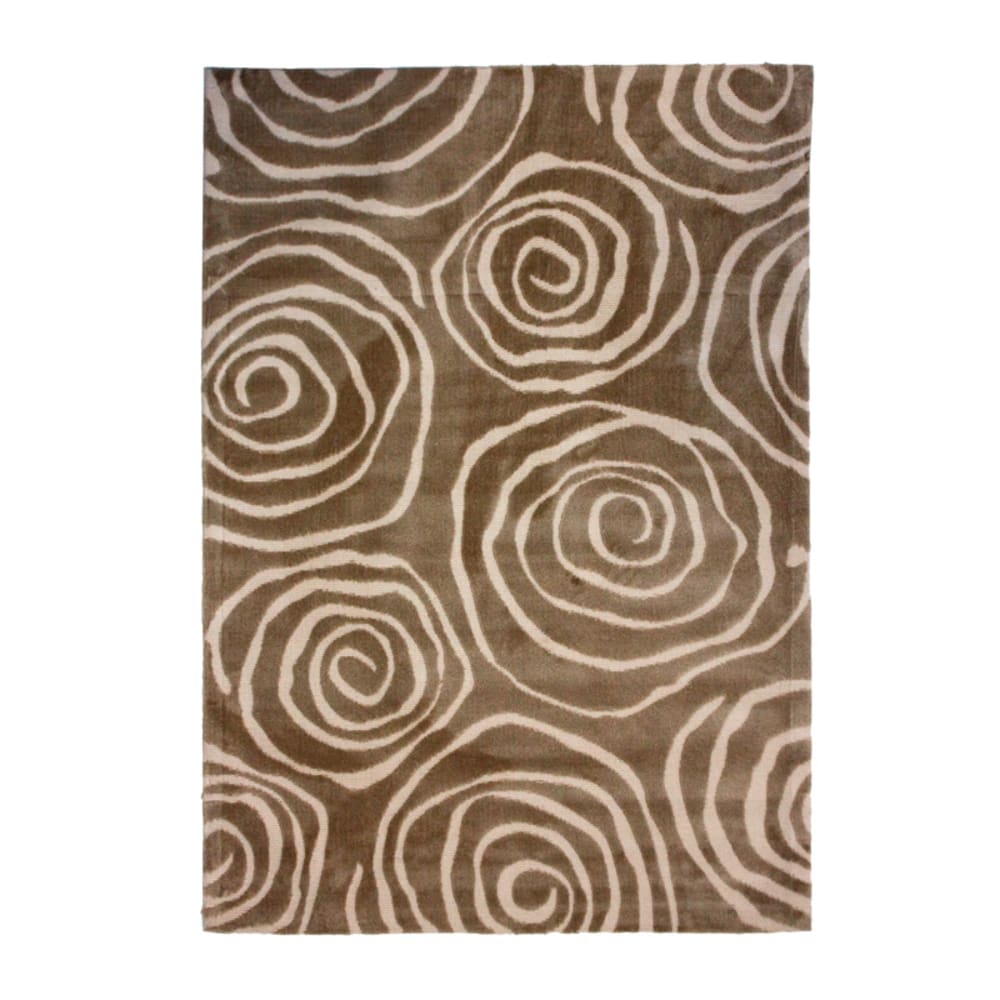Tapis à motifs tourbillons beige 120x170