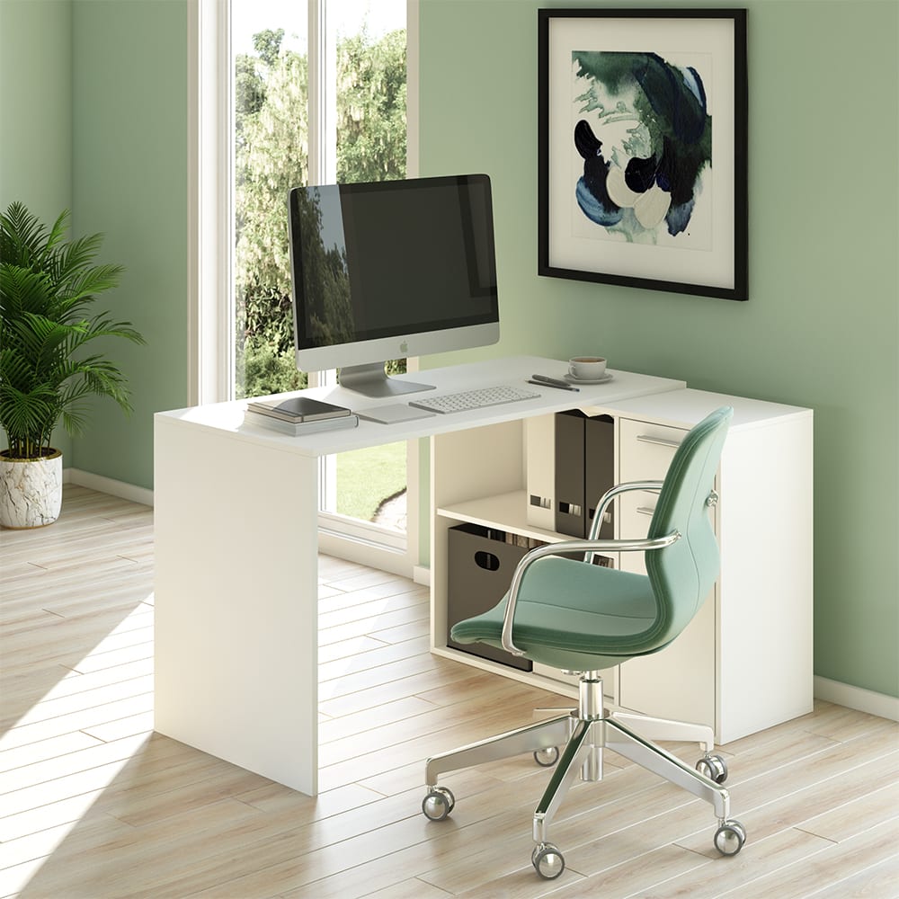 Bureau dangle , Blanc 120 x 75cm
