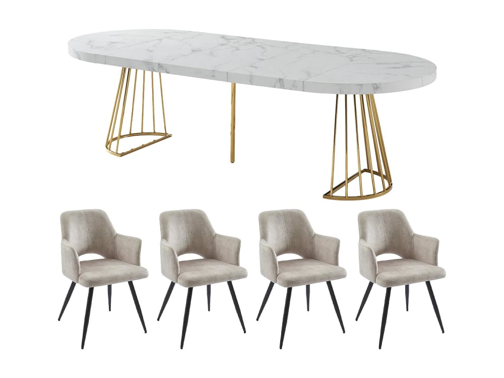Ensemble table et chaises mdf blanc Ensemble table et chaises mdf blanc