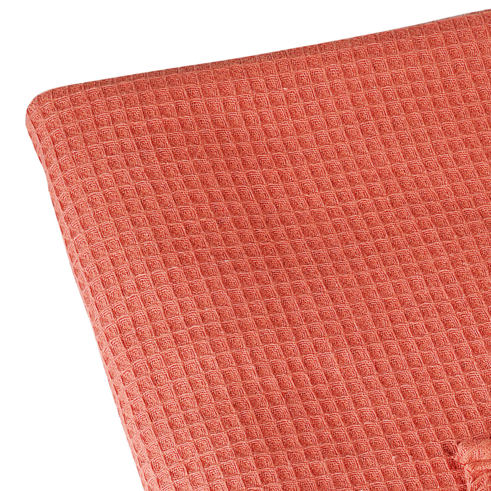 Plaid en nid d'abeille coton orange 125x180 cm - Maisons du Monde