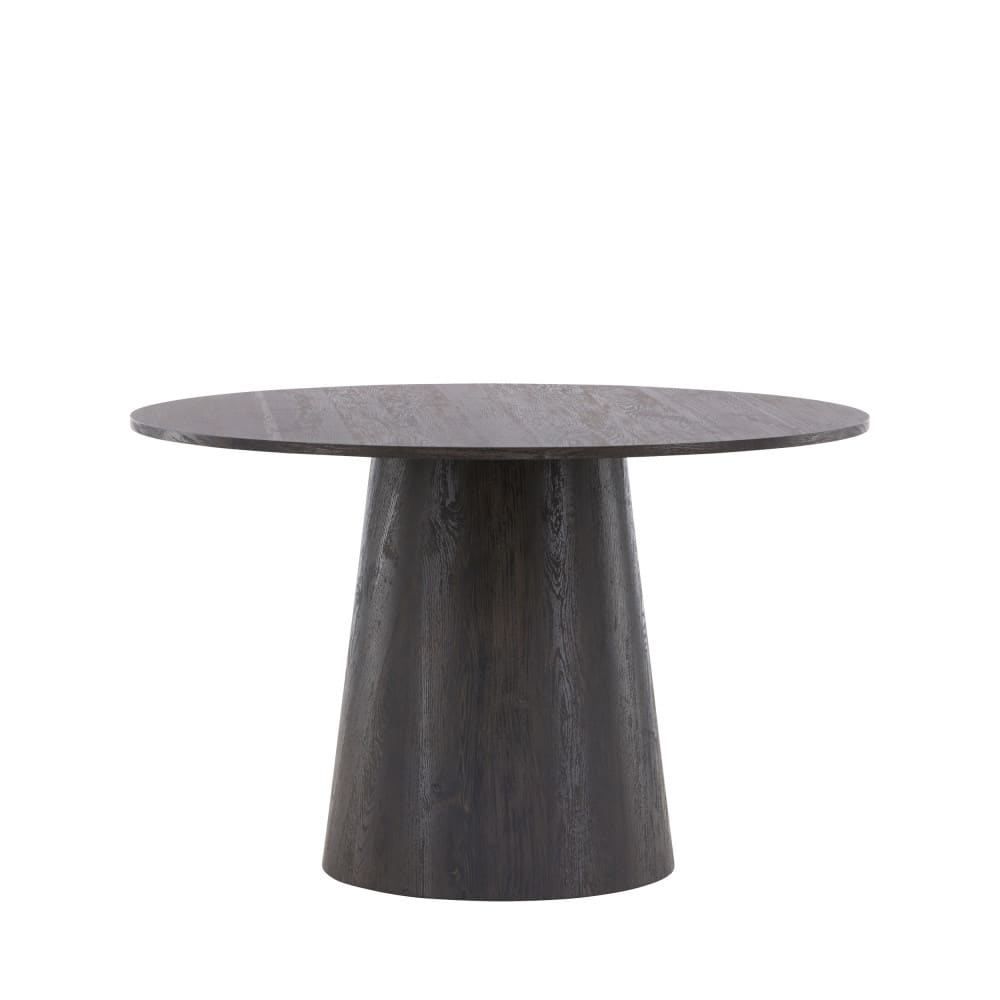 Table à manger 4 personnes ronde en bois - Bois foncé