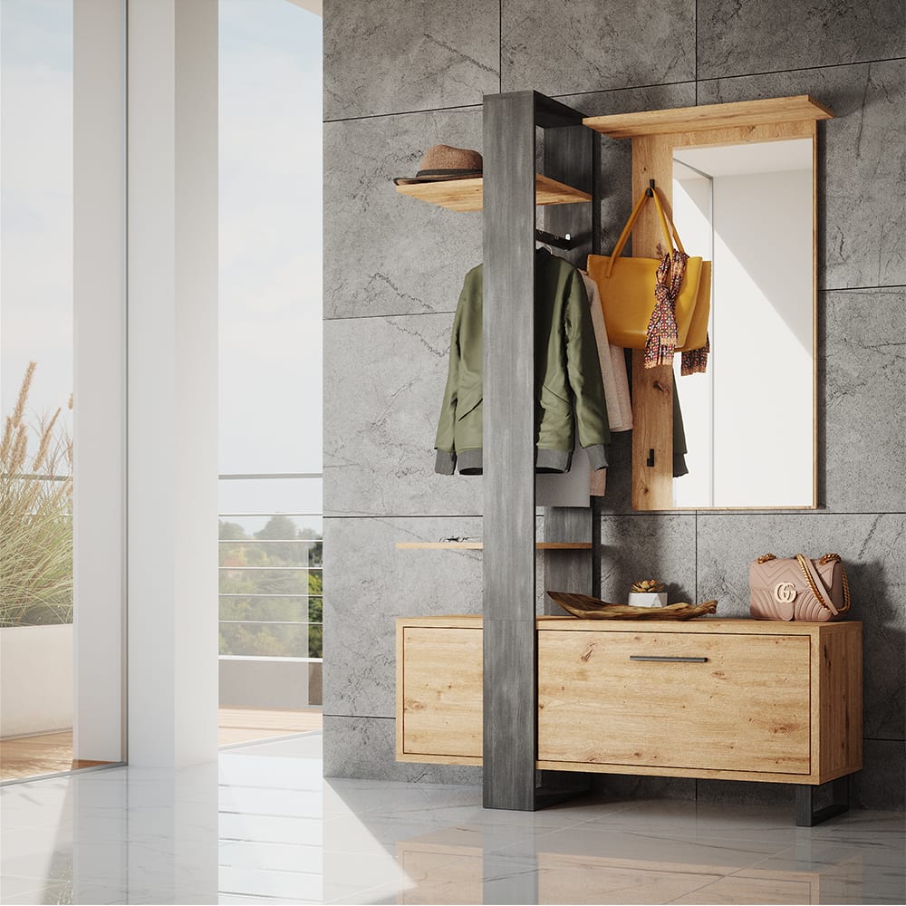 Garde-robe , Marron 120 x 192cm