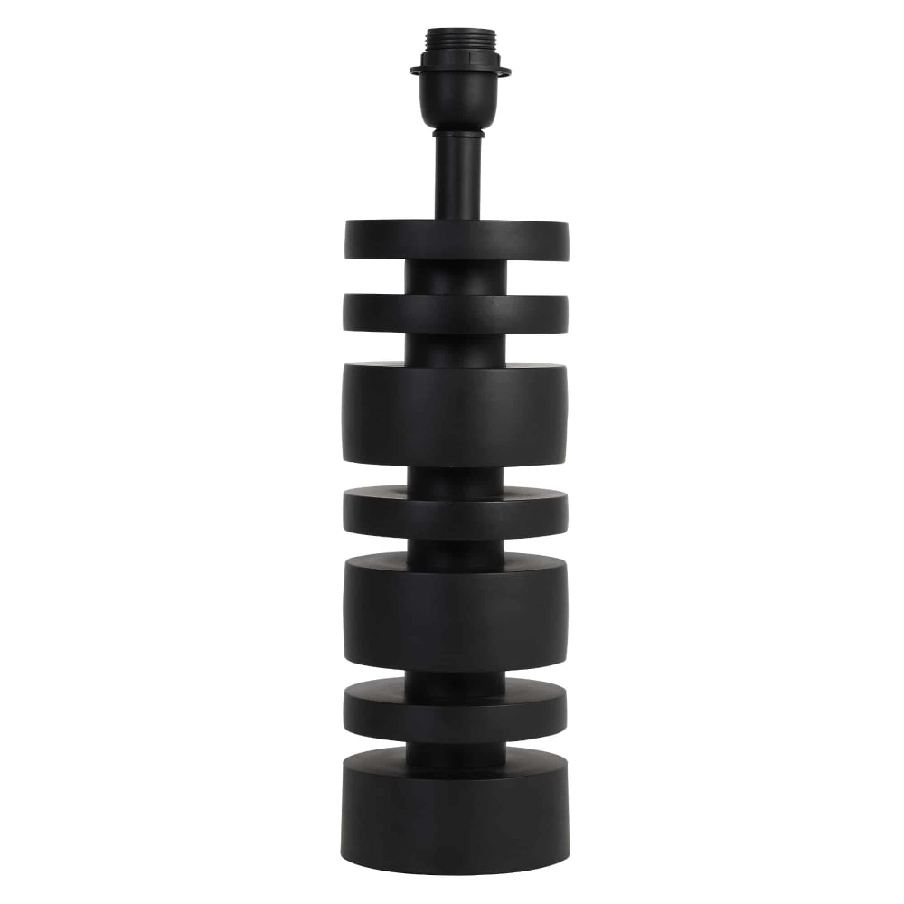 Pied de Lampe métal noir 12.5x12.5x40cm