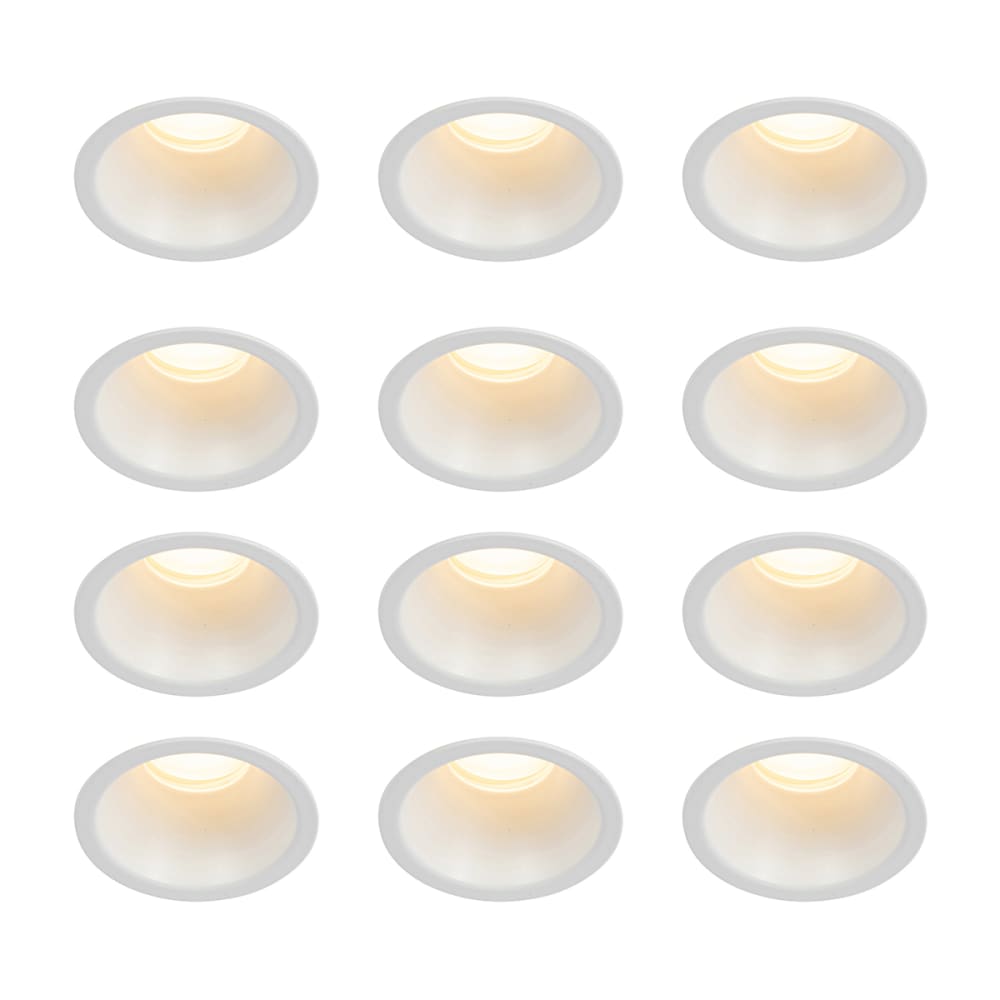Lot de 12 spots encastrés blancs