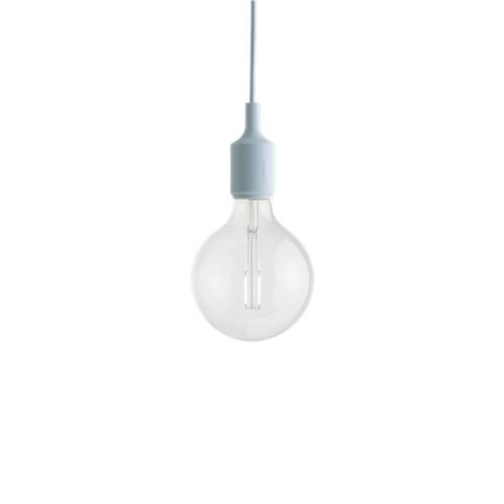 Suspension avec ampoule led diamètre 12,5cm bleu