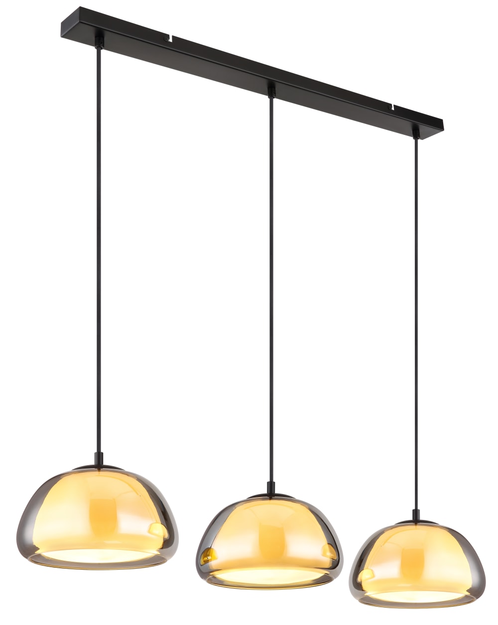 Suspension métal noir mat, 120cm