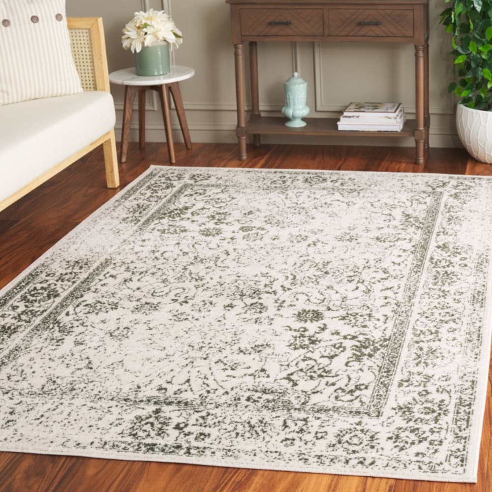Tapis de transition en polypropylène blanc/vert, 122 x 183 cm — vue 3