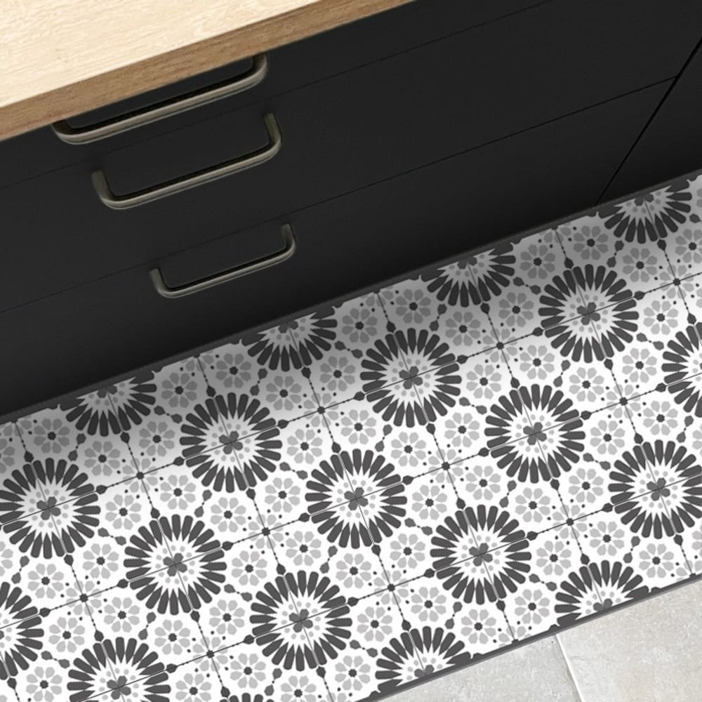 Tapis antidérapant - vinyle - int./ext. - Gris - 120x200cm