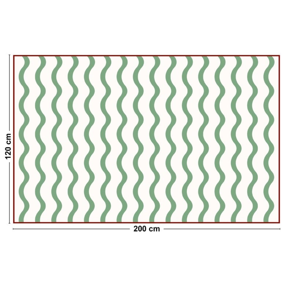 Tapis antidérapant - vinyle - int./ext. - Vert - 120x200cm