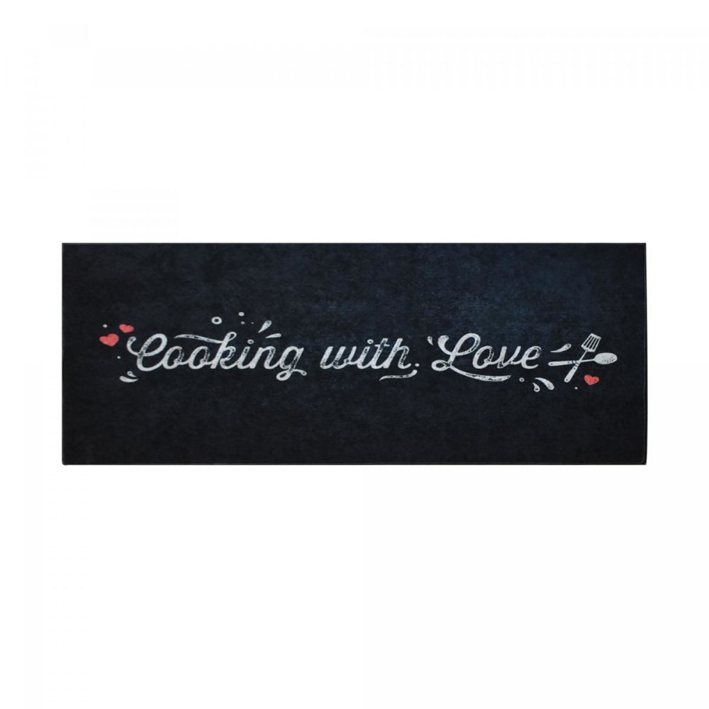 Tapis de cuisine 120x170 Blanc, noir, rouge