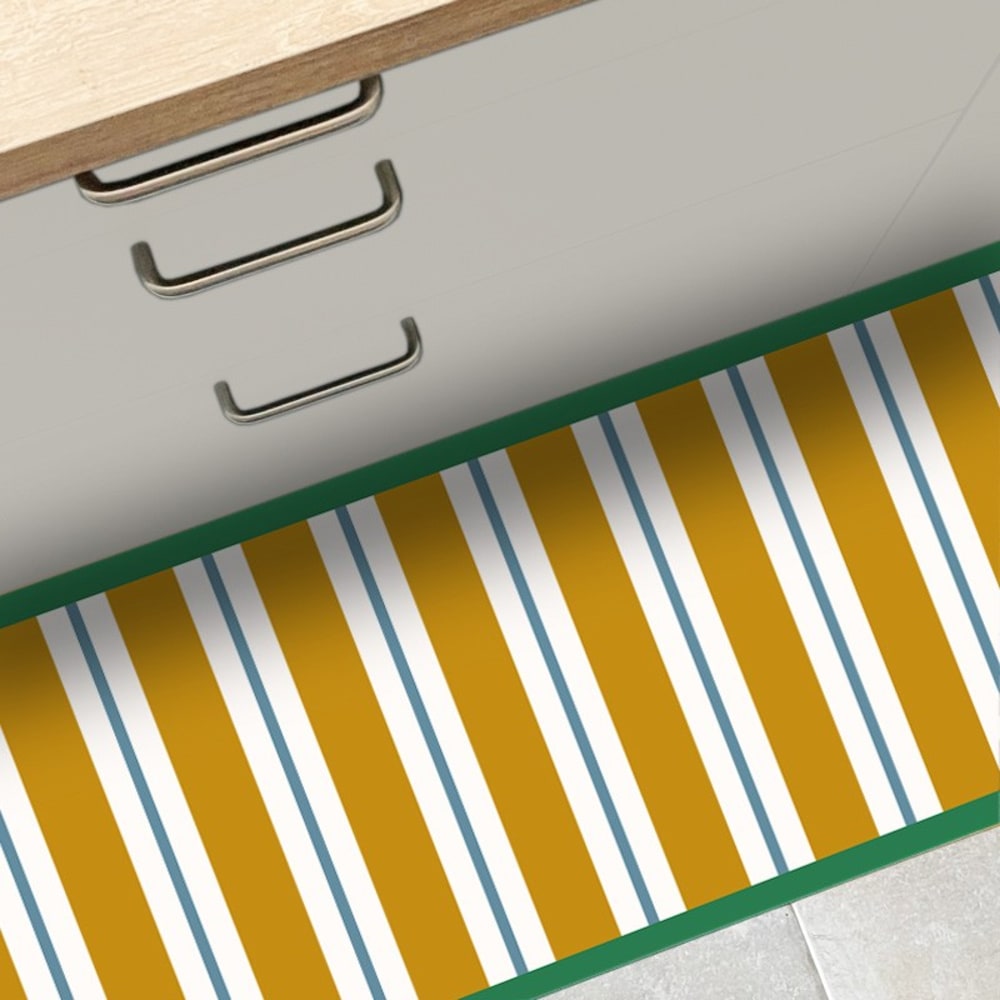 Tapis antidérapant - vinyle - int./ext. - Orange - 120x200cm