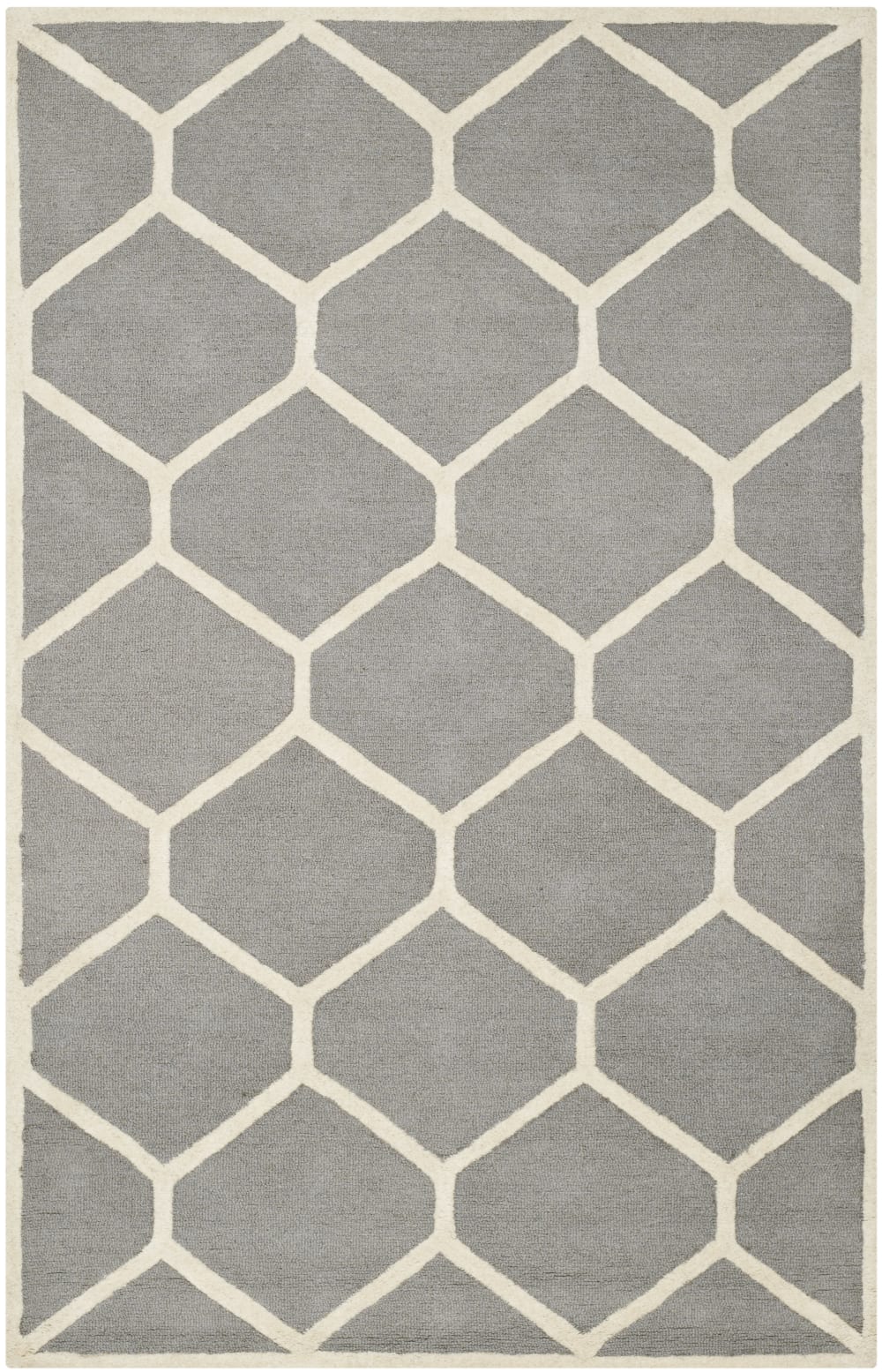 Tapis laine gris 122