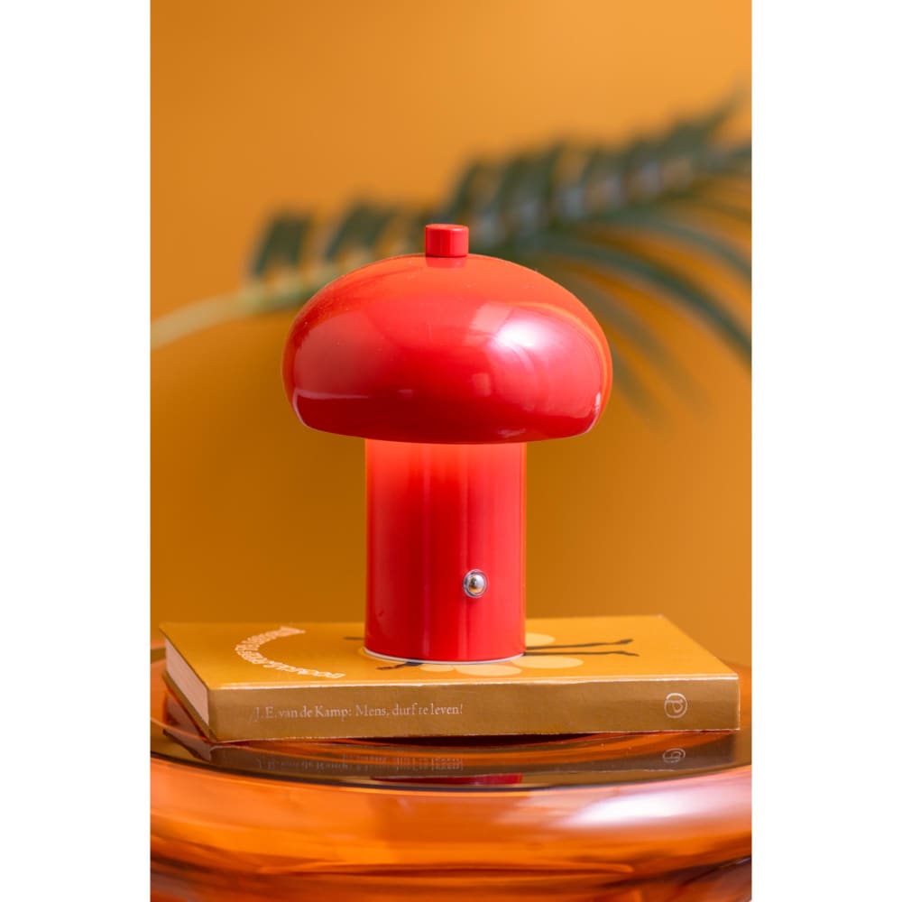 Lampe de Table métal orange 12.5x12.5x15cm