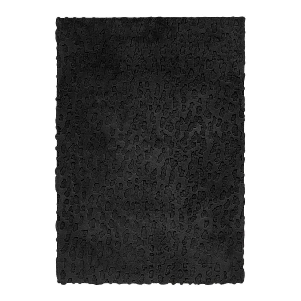 Tapis uni design en polyester anthracite 120x170