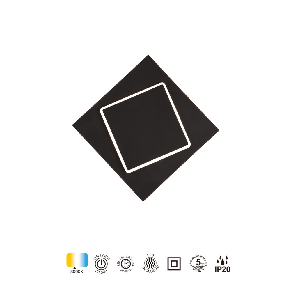 Applique murale Led noire — vue 4
