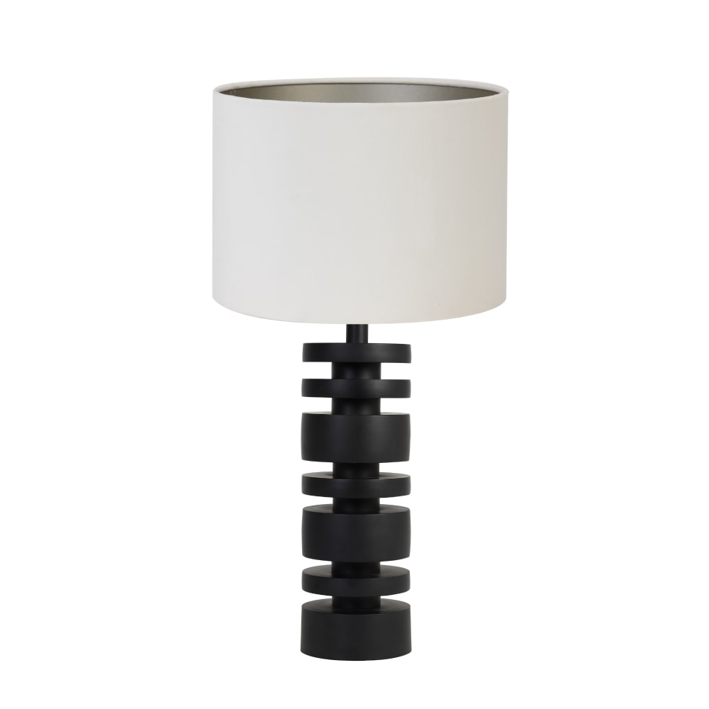 Pied de Lampe métal noir 12.5x12.5x40cm