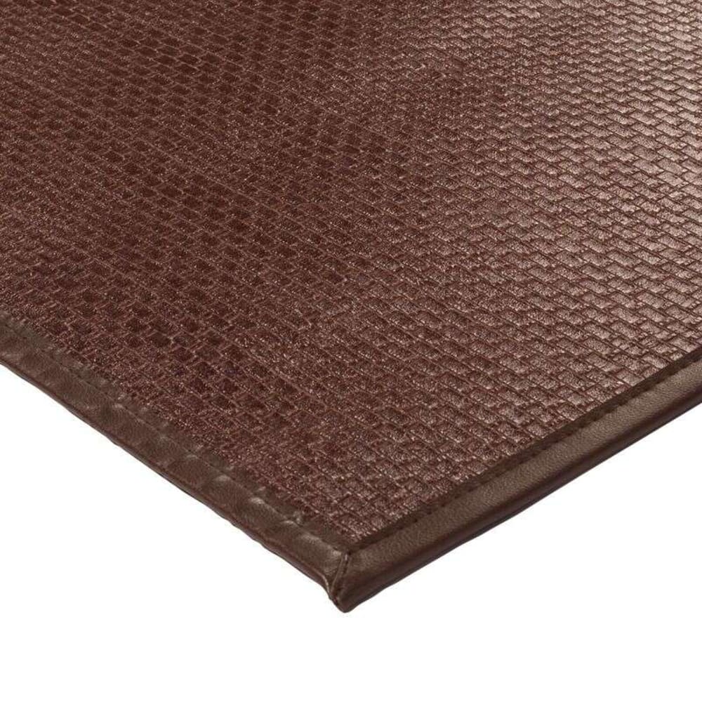 Tapis tissé plat en cuir chocolat 120x170 — vue 4