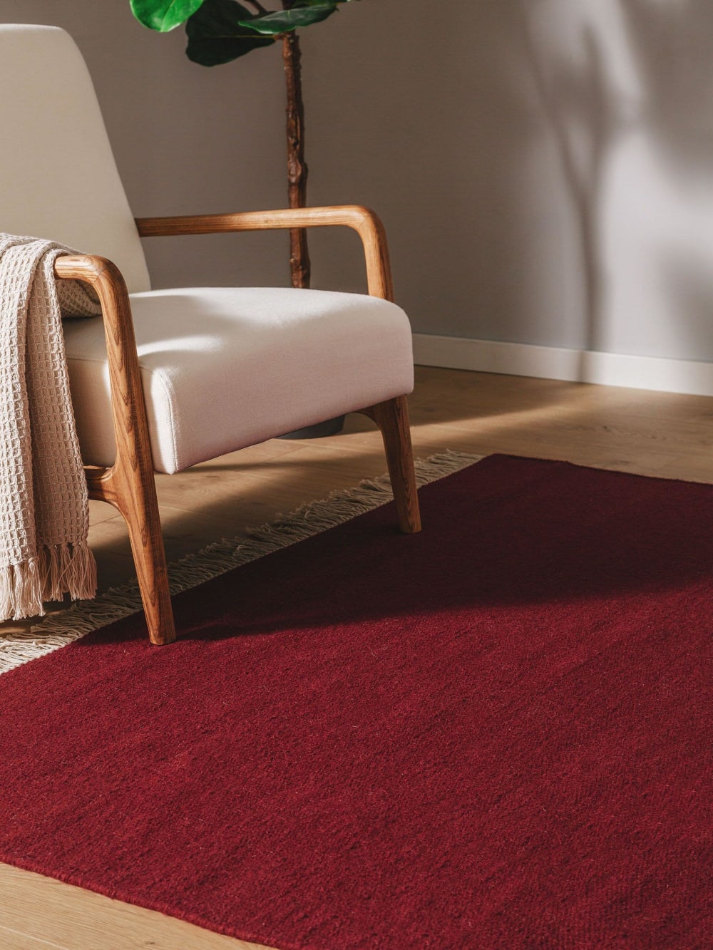 Tapis de laine rouge foncé 120x170 — vue 4
