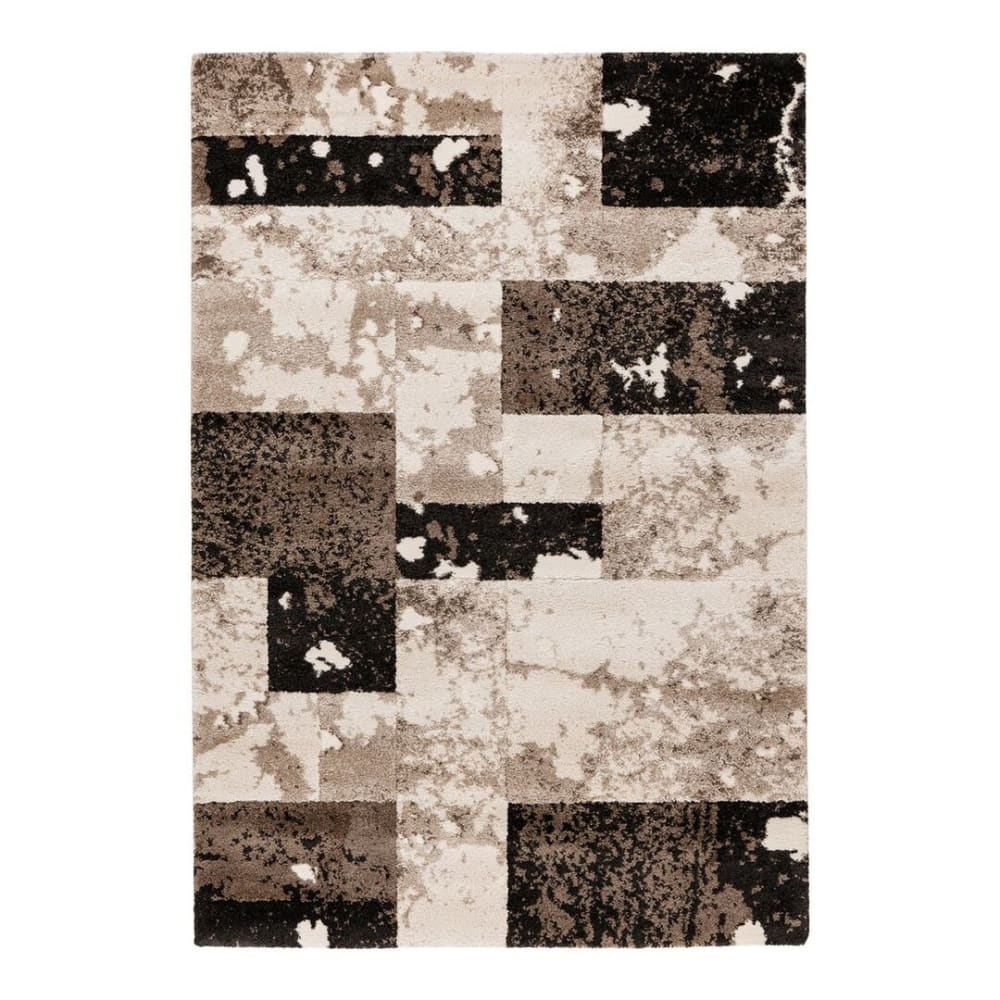 Tapis géométrique design en polypropylène taupe 120x170