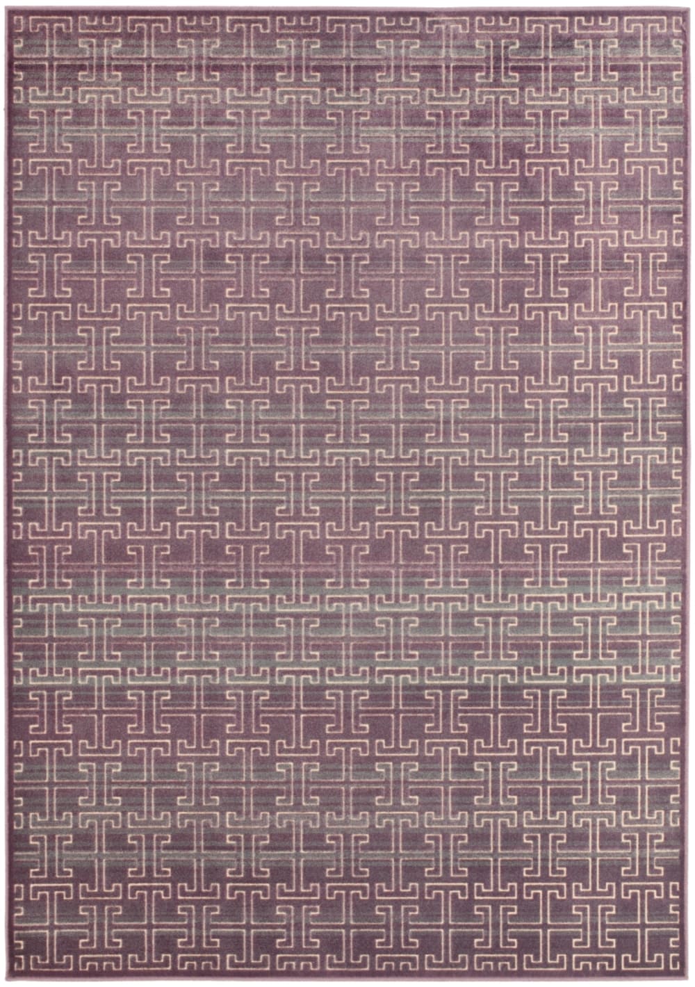 Tapis de transition en viscose violet/multicolore, 79 x 122 cm