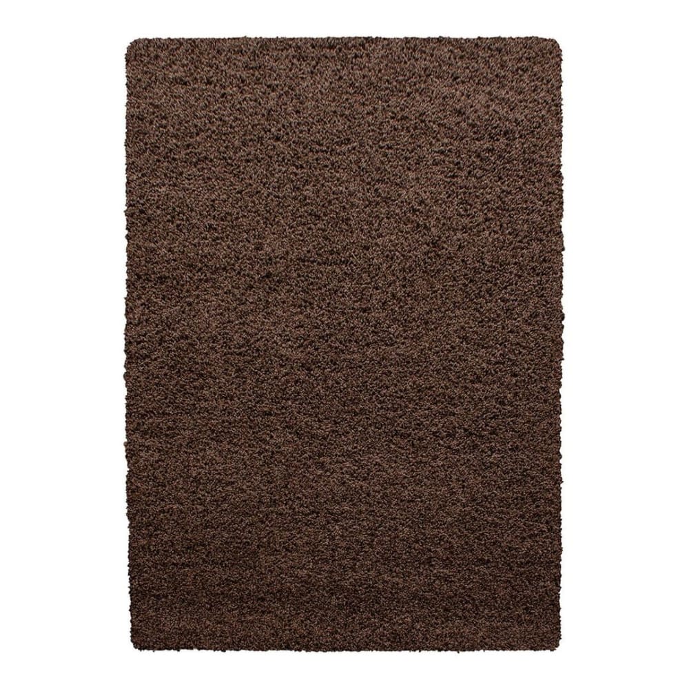 Tapis uni design en polypropylène marron 120x170