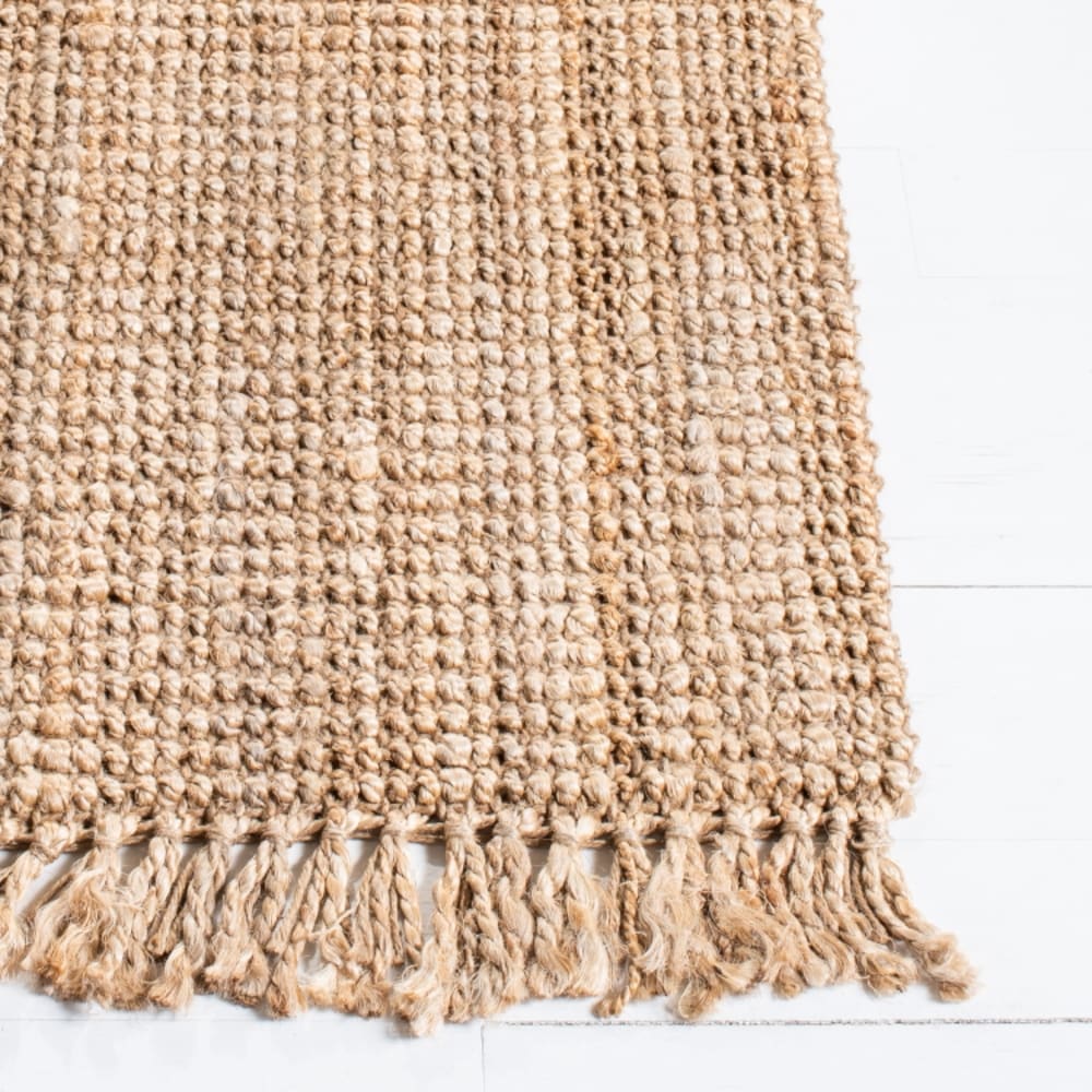 Tapis natural fiber en jute beige, 122 x 122 cm — vue 3