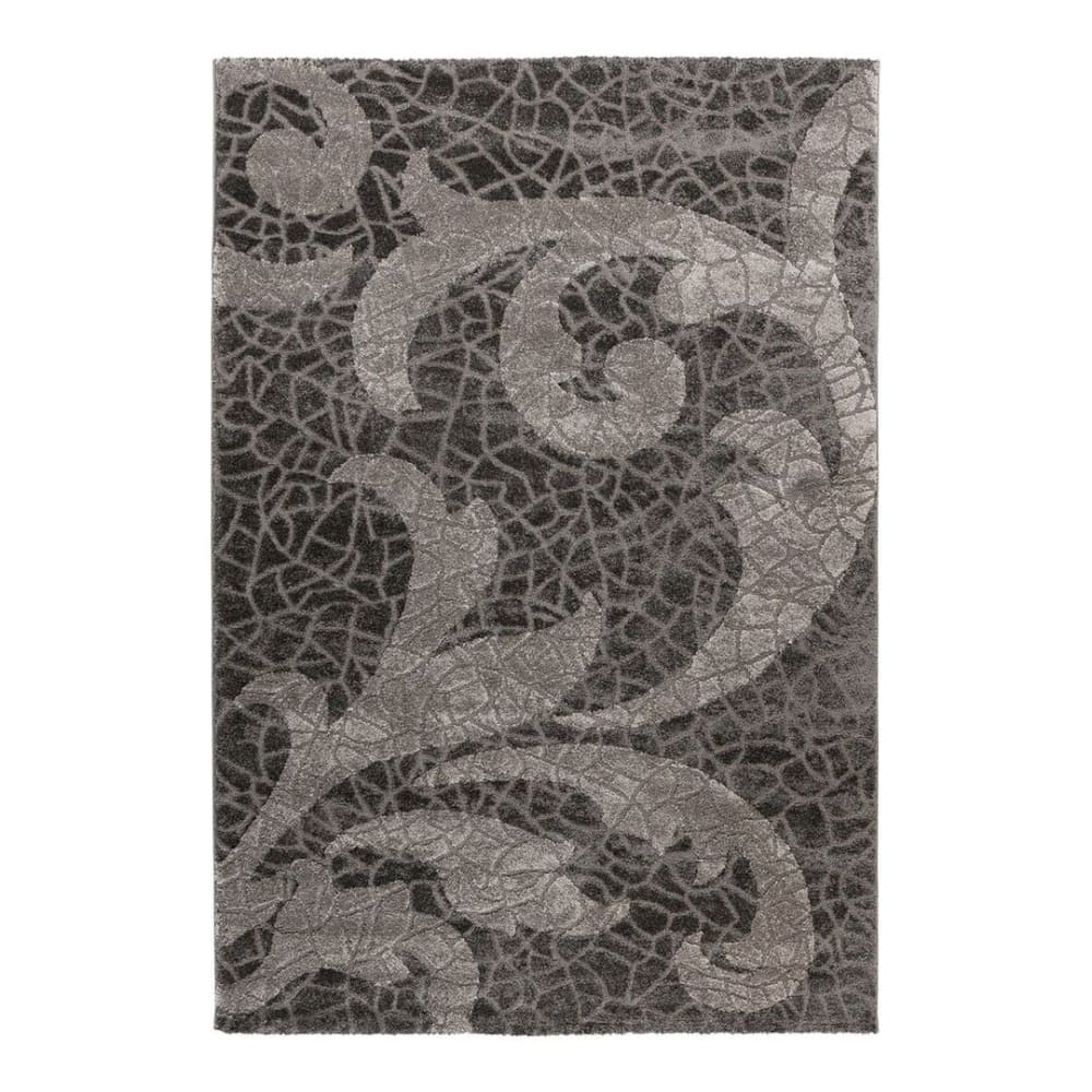 Tapis  baroque en polypropylène anthracite 120x170
