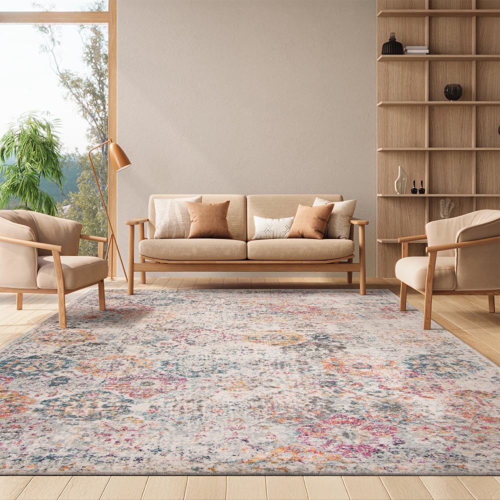 Tapis traditionnel en polypropylène gris/or, 122 x 183 cm — vue 3