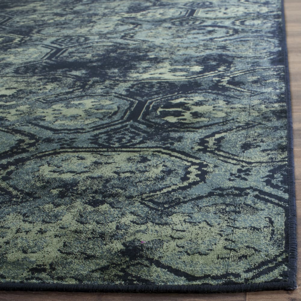 Tapis traditionnel en viscose bleu, 122 x 170 cm — vue 4