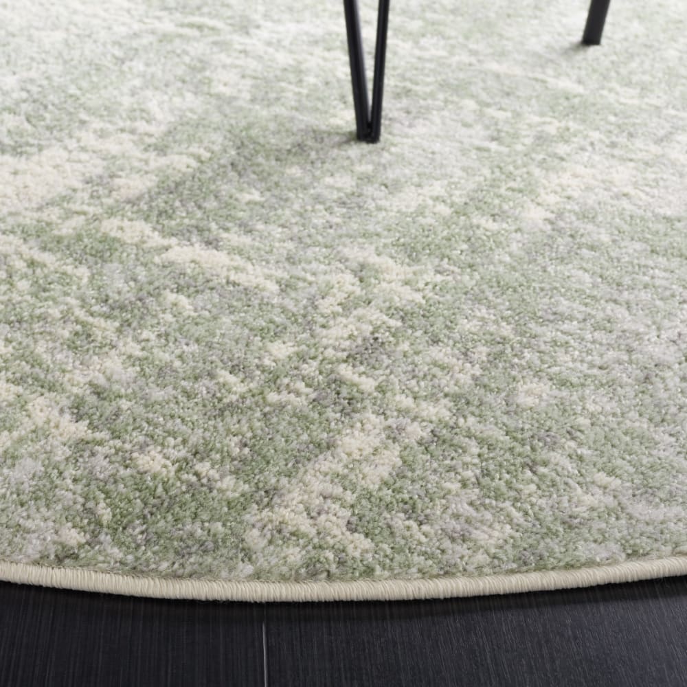 Tapis abstrait moderne en polypropylène vert/blanc, 122 cm — vue 4