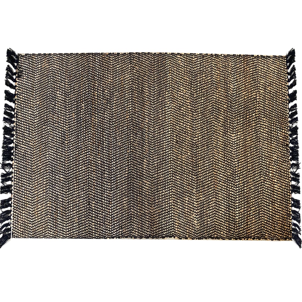 Tapis rectangulaire tressé