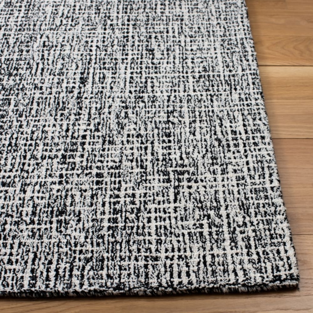 Tapis contemporain en laine noir/blanc, 69 x 122 cm — vue 4
