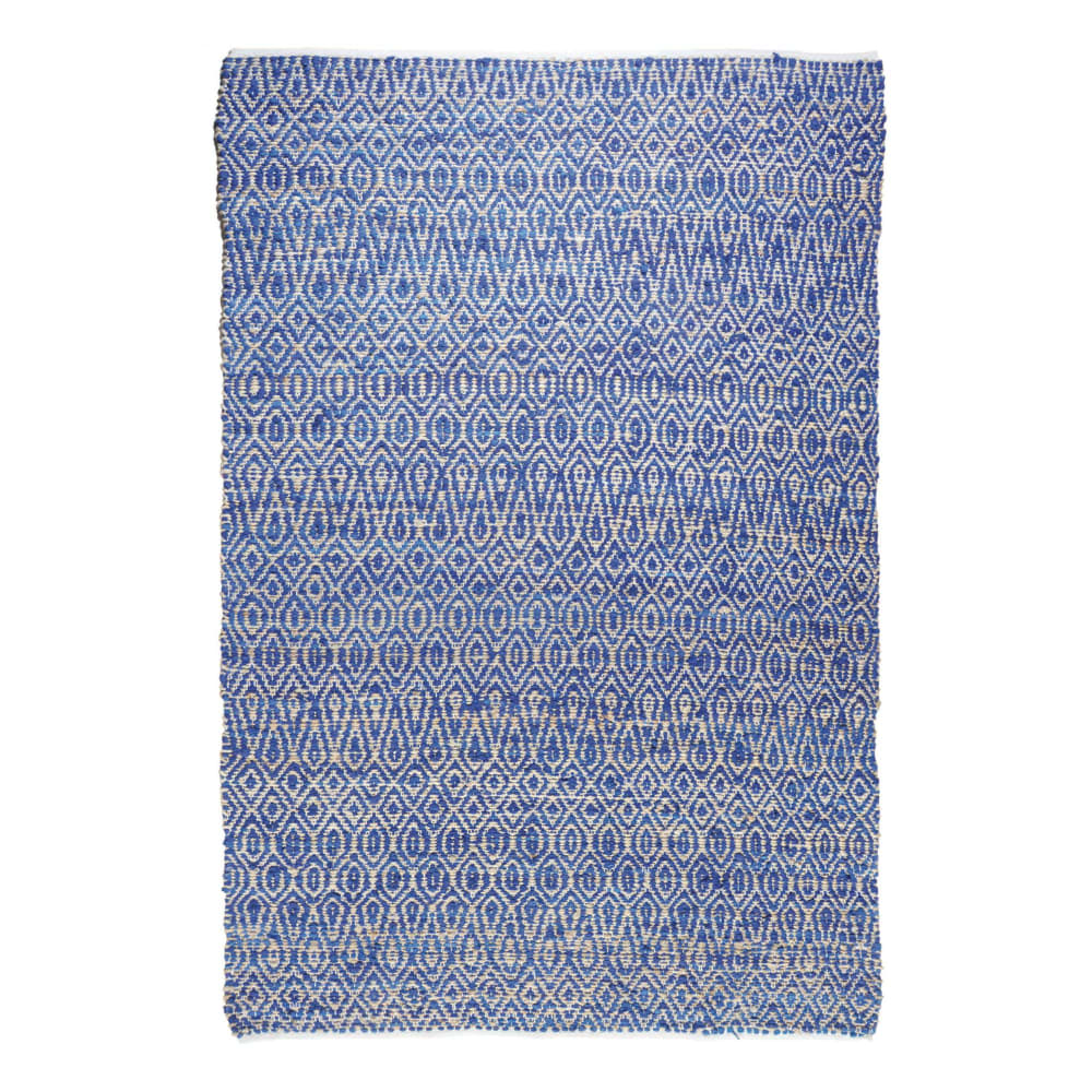 tapis  en chanvre indigo