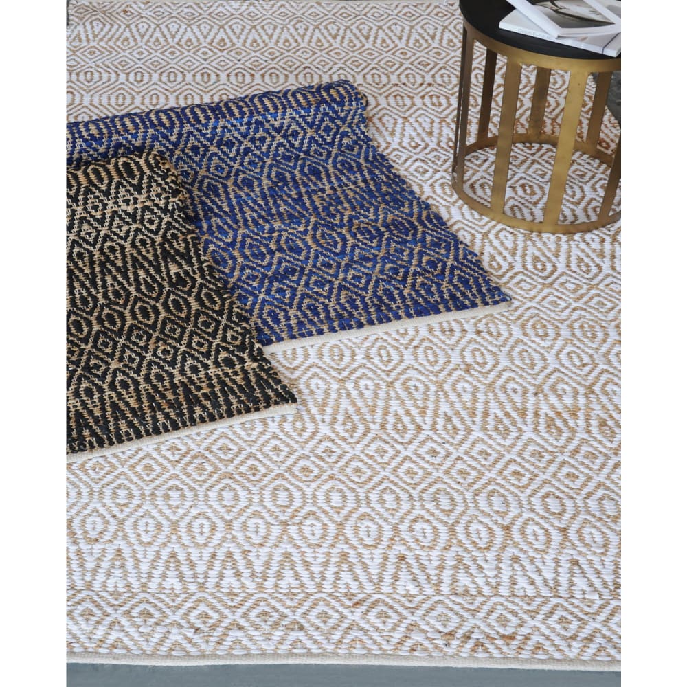 Tapis en chanvre indigo 120 x 180 cm — vue 3