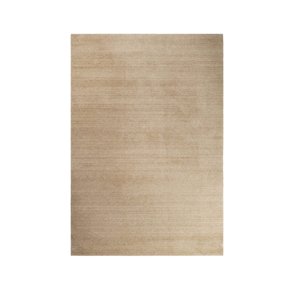 Tapis uni design en polyester caramel 120x170